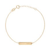 USC Trojans Fight On Script Cavan Gold Horizontal Bar Bracelet
